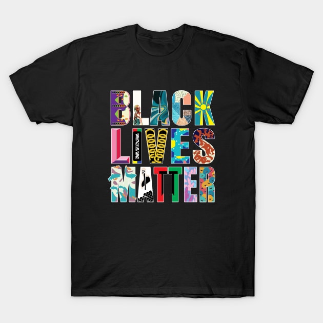 Black Lives Matter Mural Art T-Shirt by SiGo